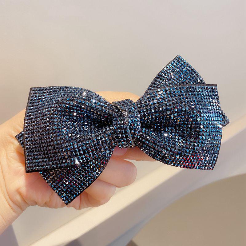 

Korean Shiny Rhinestone Double Bow Hair Clip