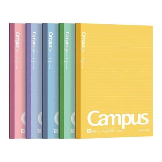 KOKUYO Campus Note Dotted Lines, Pack of 5 Books in Each Color, B5 A-lined, 30 Sheets No-3CATNX5