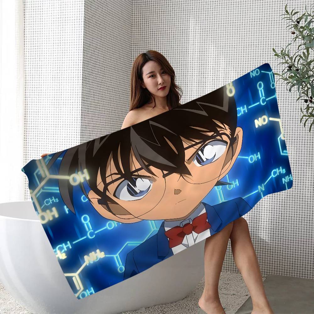 Detektiv Conan Anime Mikrofaser Strandtuch Saugfähig Schnelltrocknend Weich Yoga Schwimmen Resort Bergsteigen Handtuch