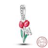 Copper Metal Charm Bead Component Lucky Clover Sunflower Bee Bead Components Compatible With Authentic Original Bracelet High Quality Fine Jewelry