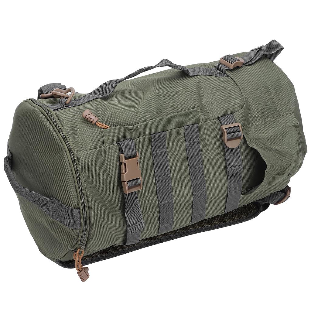 Fishing Bag Folding Cylindrical Large Capacity Fishing Tackle Backpack Travel Storage BagsMilitary