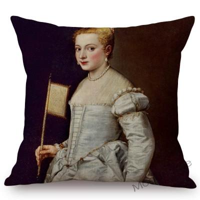 Neoclassic Italian Renaissance Titian Christian Bible Theme Painting Venus Home Decor Sofa Pillow Case Vintage Art Cushion Cover