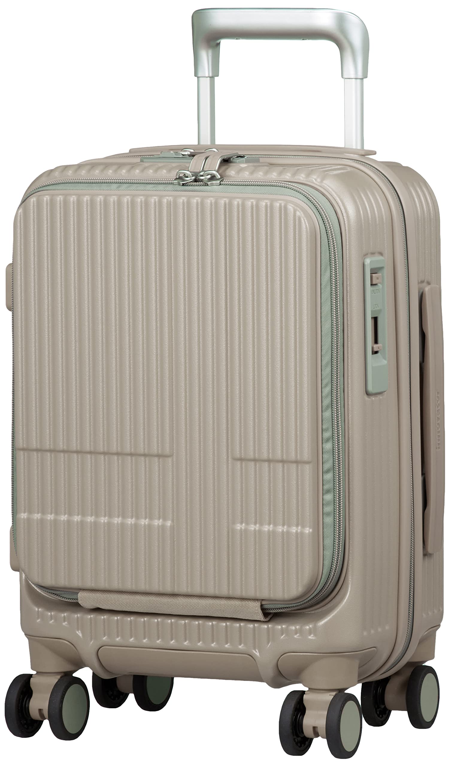 

coin with 47 3 sand beige [Innovator] Suitcase, locker, carry-on, multi-function model, INV30, warranty, cm, kg, TSA-approved,