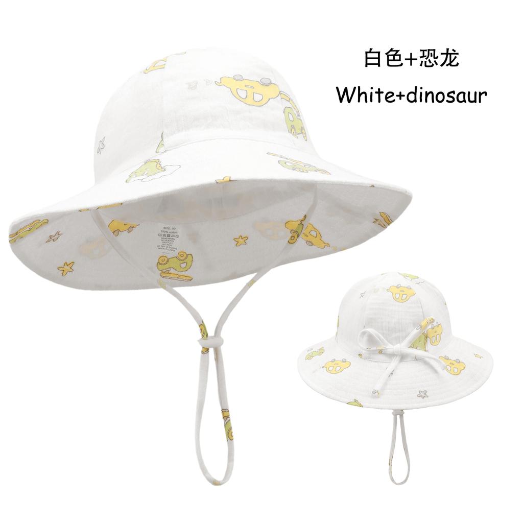 Newborn Boys Girls Bucket Hat Summer Kids Toddler Panama Cap 0 to 48 Months Soft Cotton Baby Sun Hat flower printing Cute Bunny
