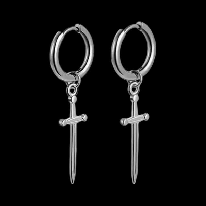 Mango Star Cross Polaris Dangle Earrings: Trendy Romantic Ear Cuff for Women