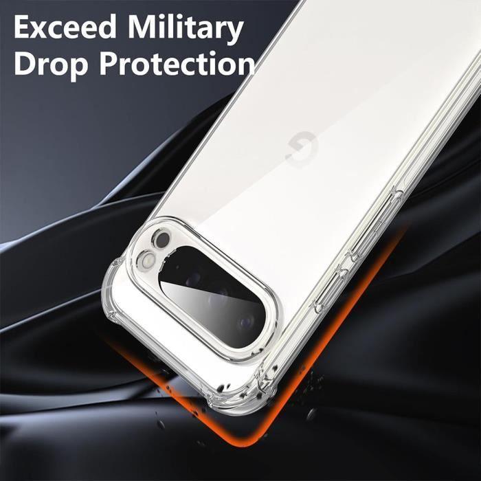Coque pour Google Pixel 9 Pro XL - Silicone Antichoc Anti Rayures Transparent Slim Coins Renforcés