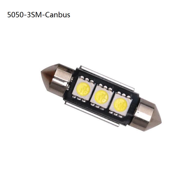 

2/1 шт 12 В 24 В Festoon 3SMD Canbus 36 мм CANBUS Error Free 3 светодиодных купольных светодиодных лампочки для номерного знака 36mm