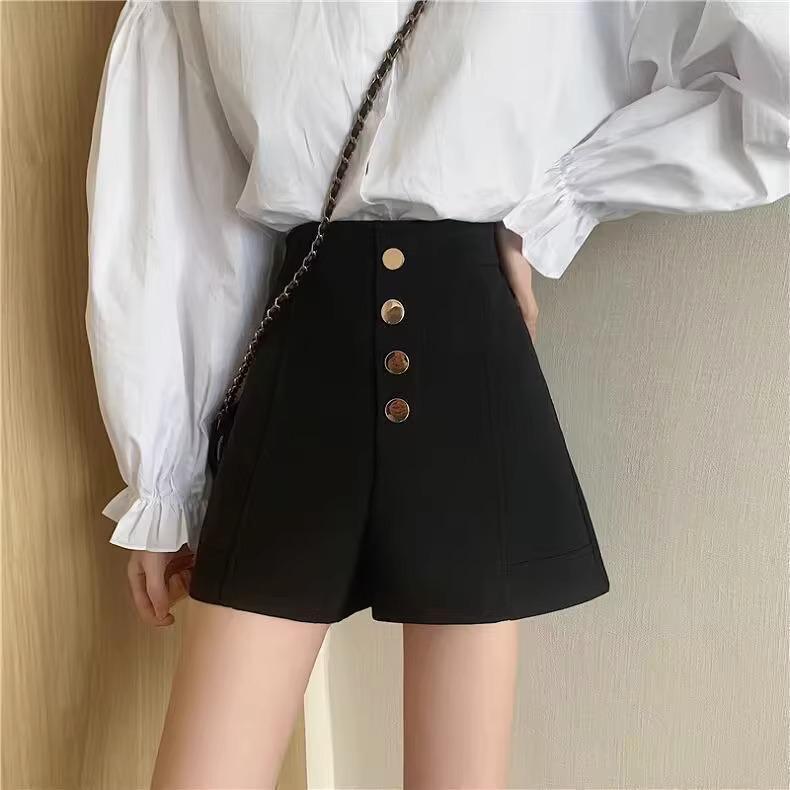 Women s Fall 2024 High Waist Wide Leg A-line Button Pants XL