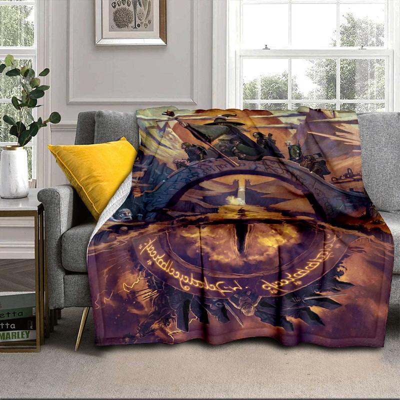 Middle-earth Map Adventure The Lord Blanket Flannel Blanket for Bed, Sofa, Camping, Hiking, Picnic Essentials, Gift for Family Fan Gifts