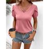 Women's T-shirt Summer Sexy Deep V-Neck Short Sleeve Top
