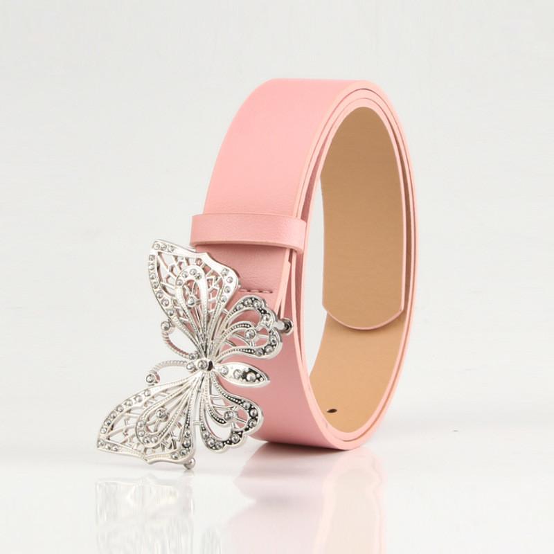 Elegant Butterfly Buckle Belt For Women Chic Dress And Denim Accessories