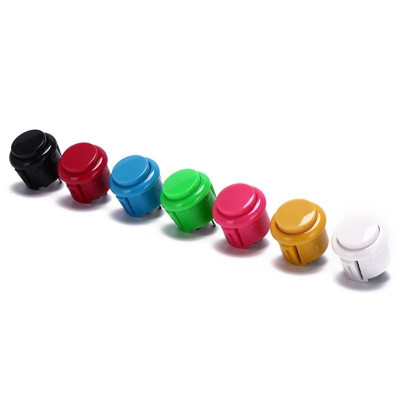 10Pcs 24Mm Push Buttons Replace For Arcade Button Games Parts Of 7 Colors