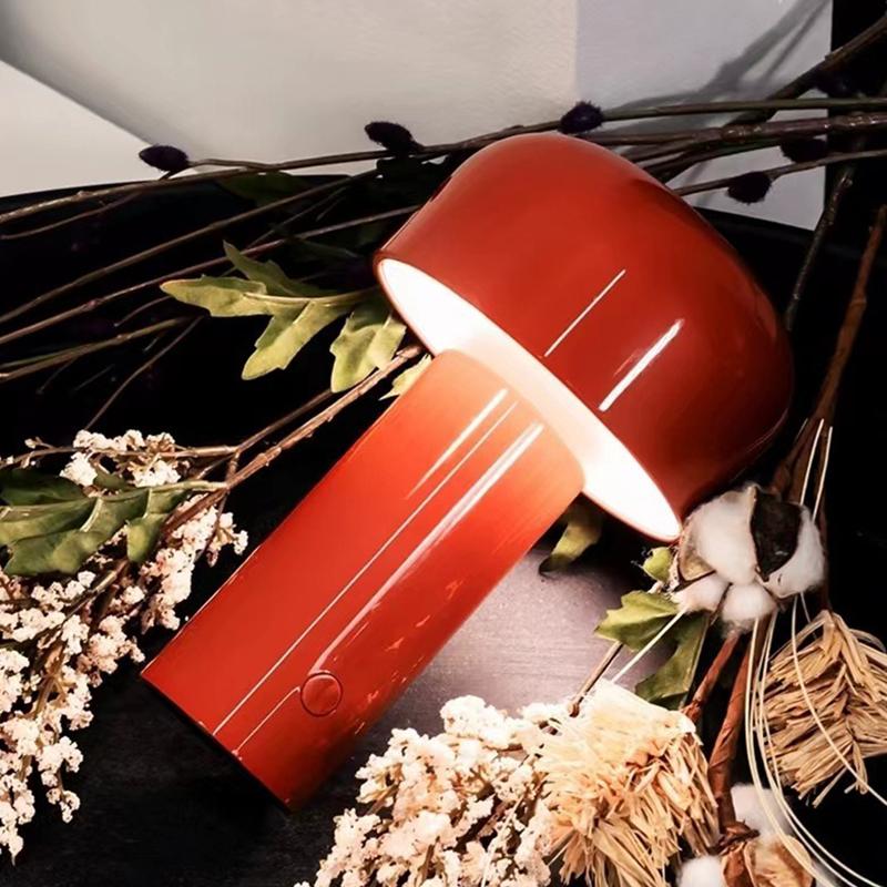 Mushroom Led Table Lamp Rechargable Night Light Portable USB Charging Touch Bedside Table Lamp Living Room Decoration Desk Light