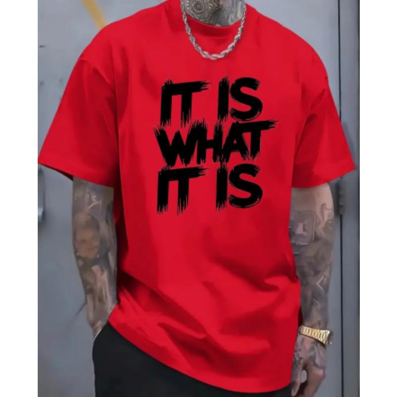 Men's Anime Print T-Shirt - Anime Character Print Crew Neck Short Sleeve Shirt, Machine Washable, Suitable for Anime Apparel and Party Outfits