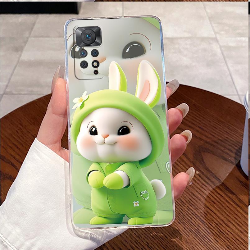 Handyhülle Für Xiaomi Redmi Note 11 Pro Plus + 4G 5G Hülle Klar Luxus Niedlich Liebes Hase Lustig Stoßfest TPU Weiche Rückseite