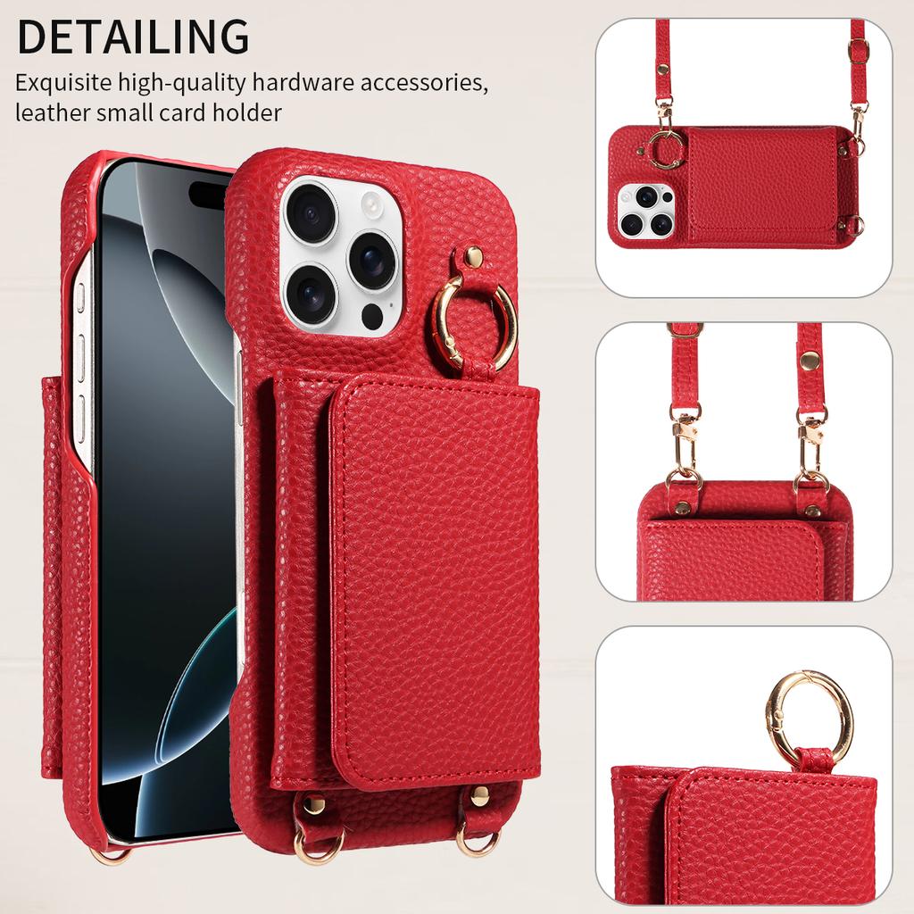 Magnetic Wireless Charging Leather Phone Case for IPhone16promax 16e 15 14 13 12pro Plus Anti Theft Brush Anti Drop Wallet Cover