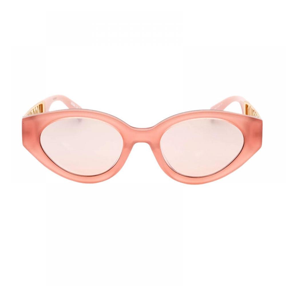Moschino Sunglasses Cat Eye Full Rim  Pink Frame And Pink Silver Mirror Lens Mos160 S035j2s Pink