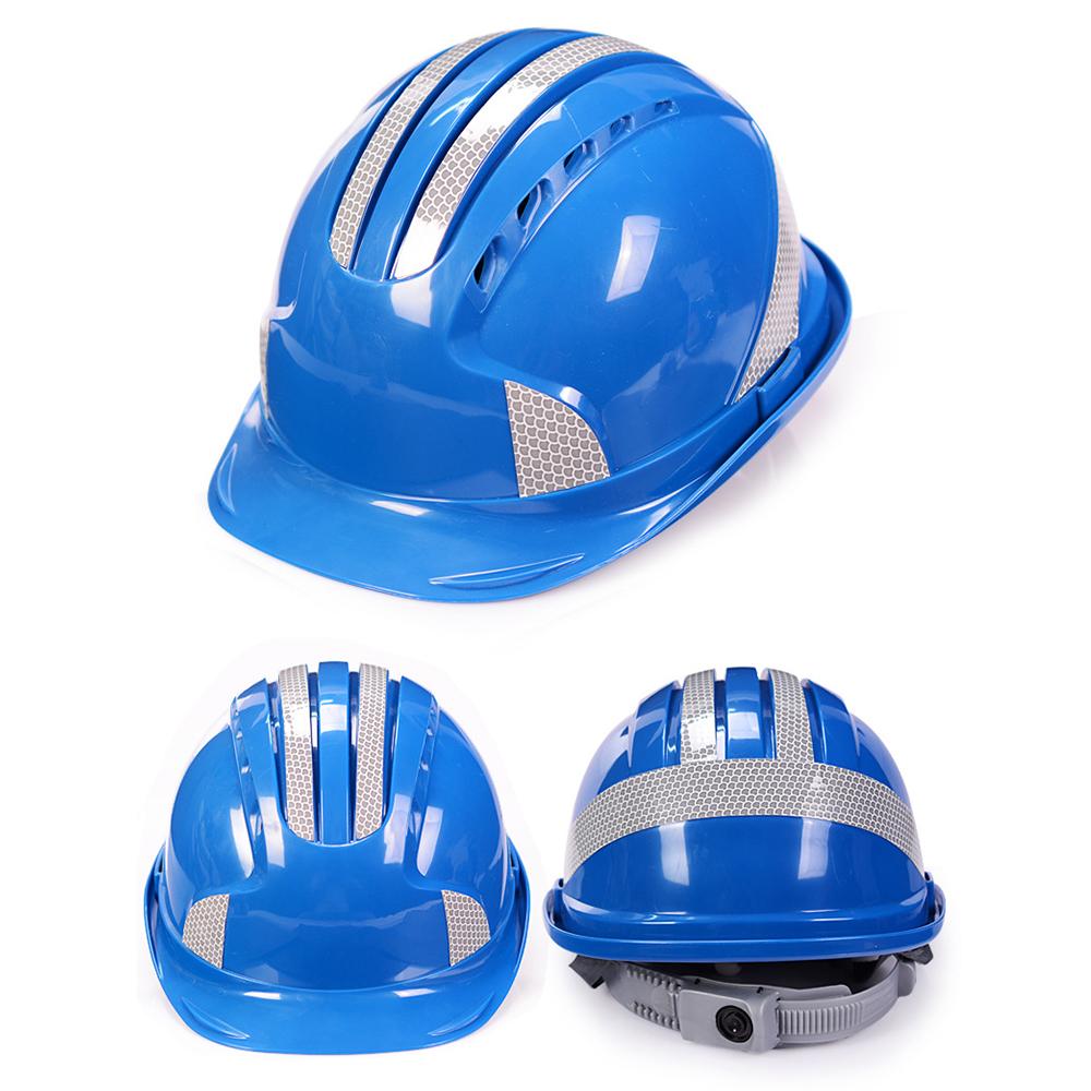 ABS-Schutzhelm Atmungsaktiver stoßfester Helm mit Belüftungsöffnungen Mehrpunkt-Stoßdämpfer Reflektierendes Band für Lager