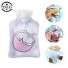 Portable Safe Hot Water Bag Cute Girl Heart Relaxing Transparent Warm Water Bottle Household Mini PVC Material Hand Warmer 1pc