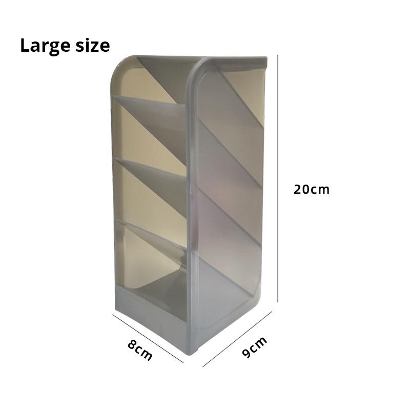 

1 шт. Белый/черный прозрачный многофункциональный большой емкости настольный канцелярский ящик для хранения карандашей