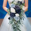 Elegant Wedding Bouquets for Bride Waterfall Shape Handmade Decor