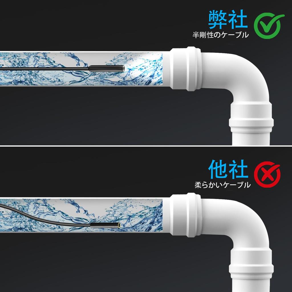 LEEKEY 2 Megapixel Single Lens Waterproof Endoscope 8 LED IP67 5m USB to and Lightning Compatible with Android and for Home Machine and Independent