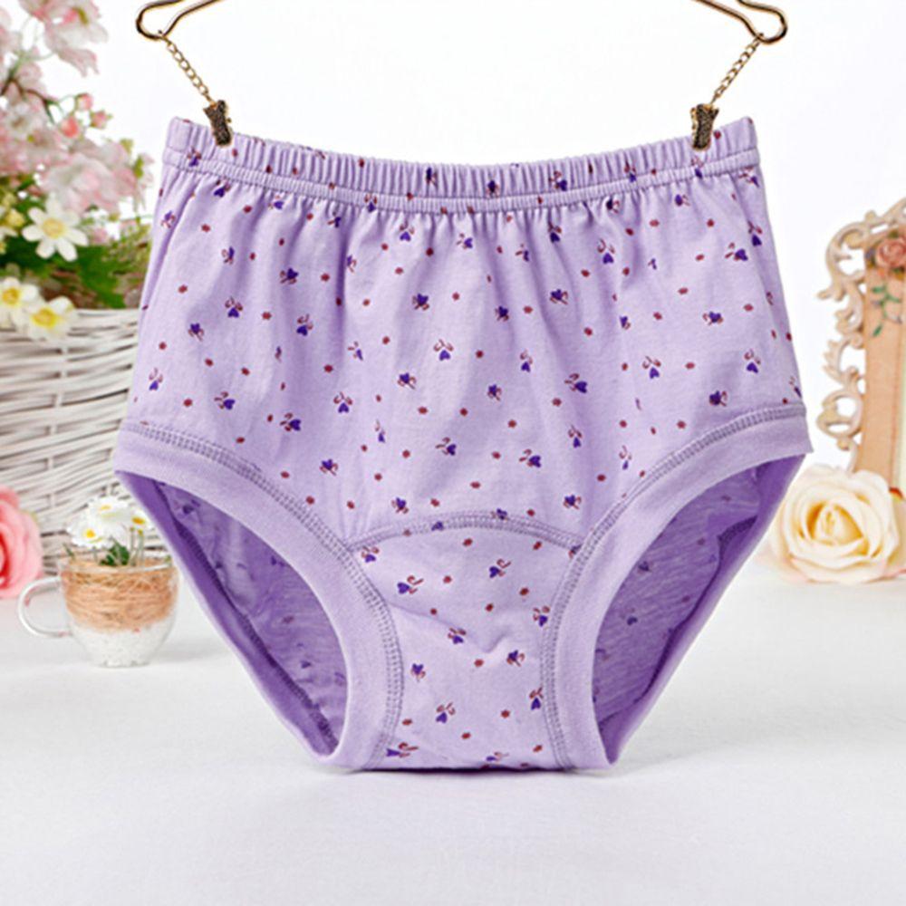 And Elderly Mother Plus Size Cotton Panties Flower Panties Elderly Underwear Female Lingerie
