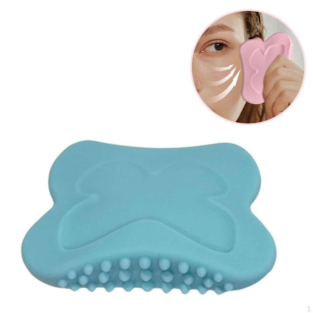 Gua Sha Facial Tool Brush AntiSlip Portable Versatile Comb Lightweight Manual Massage Silicone