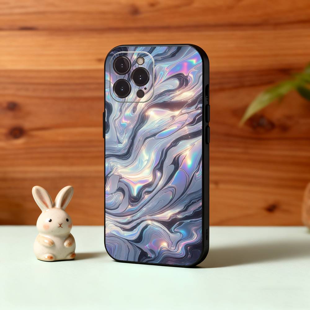 

Чехол с блестками и мраморным узором G-Glitter Art для iPhone 17, 16, 15, 14, 13, 12, Plus, Pro Max, 5G и других моделей. Мягкий черный чехол iPhone15plus