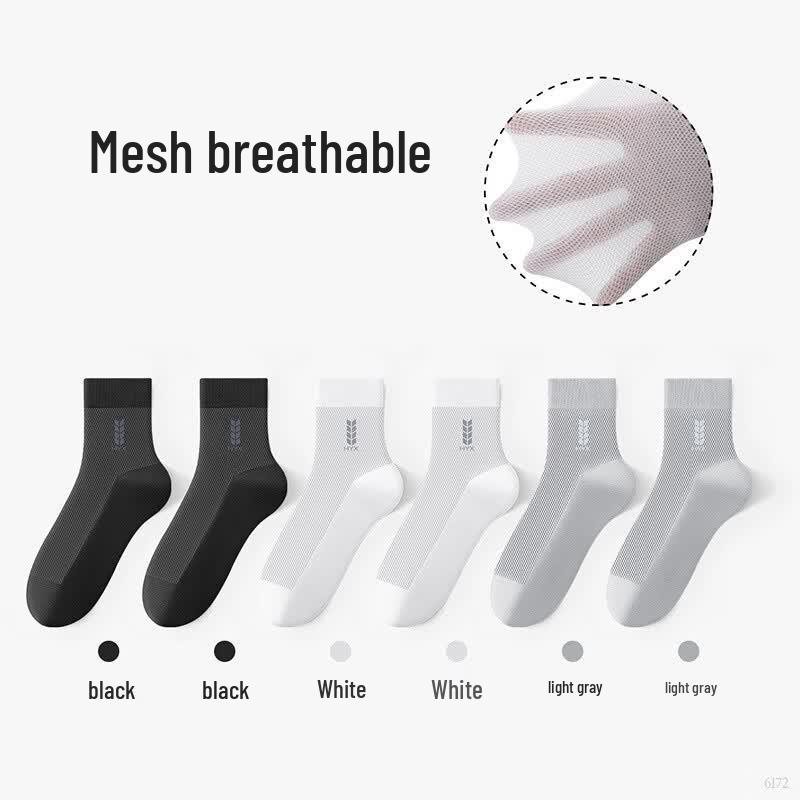 

Hengyuanxiang Men s Thin Mesh Casual Business Socks