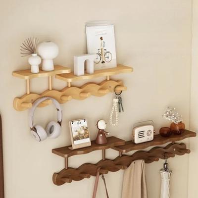 Wall Mounted Clothes Scarf Storage Hooks Entrance Hall Coat Rack for Coat Backpack Key Clothes Hanger Wall Floating Shelf