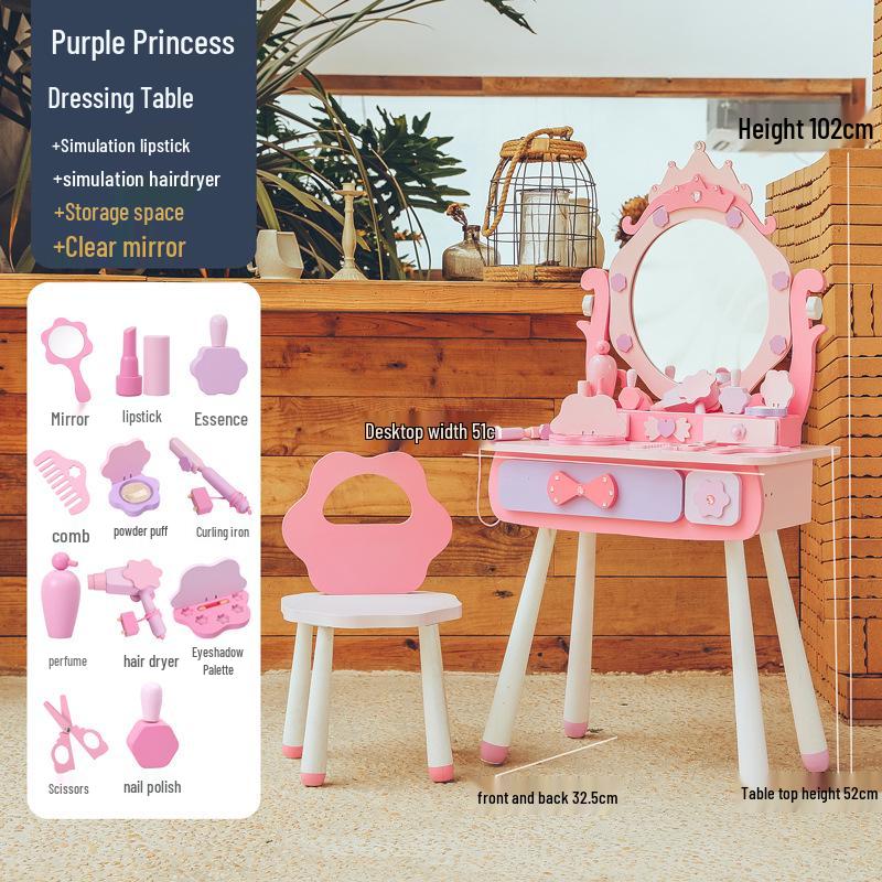 Rainbow Princess Makeup Table & Playset for Girls