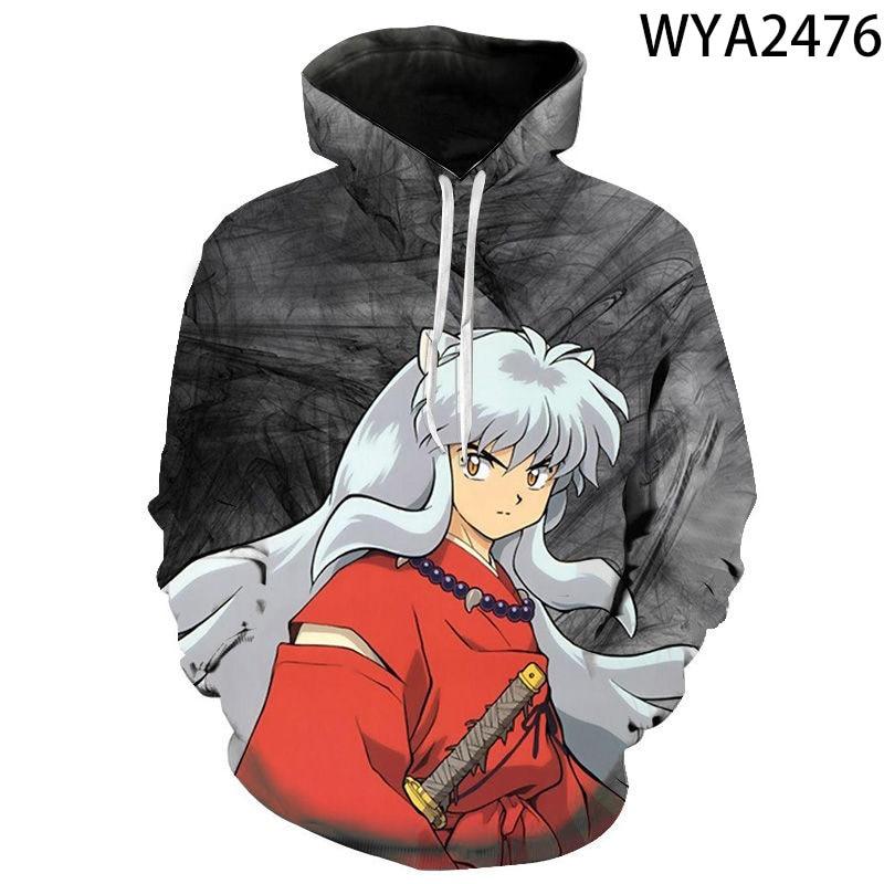 INUYASHA Kikyo Anime Sweatshirt Pullover Hoodie (Men's Size L equivalent) cotton white type Vintage Second Hand