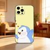 Cute Pudgy Penguin Phone Case For iPhone17,16,15,14,13,12 Plus,Max Soft Silicone Black Cover