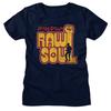 T-shirt da donna blu navy James Brown Raw Soul