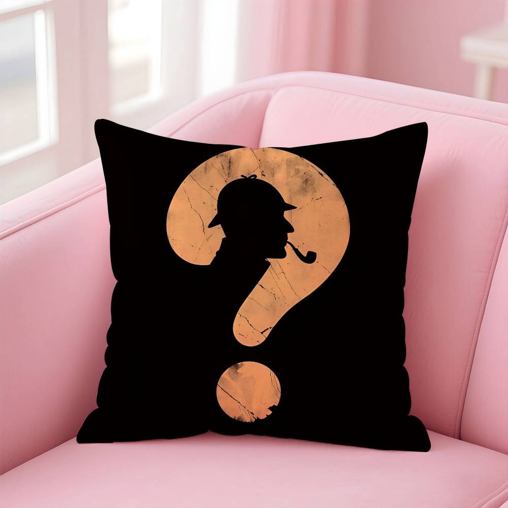 Hot Movie S-Sherlocks Pillow Case Anti-Dustmite Pillowcase Invisible Zipper Silky Short Plush Sofa Cushion Cover
