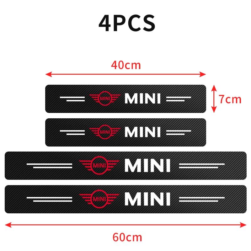 

4Pcs Car Door Sill Protector Carbon Fiber Pattern Threshold Stickers for BMW MINI WORKS One Cooper JCW R60 R59 R58 R57 R56 R55 4PCS