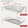Baking Tray Oil Frying Baking Pan Stainless Steel Non-stick Chips Basket Baking Dish Grill Mesh Square Frying Colander