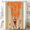 Boho Shower Curtain Nature Floral Forest Trees Botanical Washable Bathroom Decor Vintage Farmhouse Modern Aesthetic Wall Art