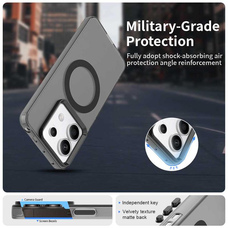 For Xiaomi Redmi Note 13 Pro 5G Case Magsafe Wireless Charging Cover Xiaomi Redmi Note 13 Pro Plus Matte TPU Phone Back Bumper