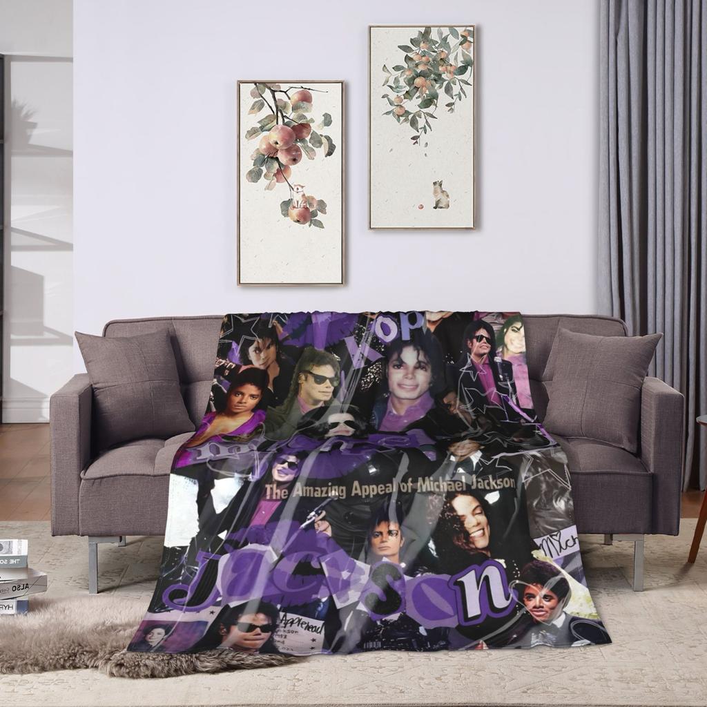 MJ King Of Pop Michael J-jackson Blanket Quality Super Warm  Throw Blanket Winter Airplane Travel Home Decor Funny Bedspread