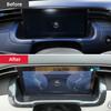 Carbon Fiber Car Dashboard Display Screen Trim Dash Board Panel Frame Strip For Hyundai Tucson Nx4    Hybrid N Line