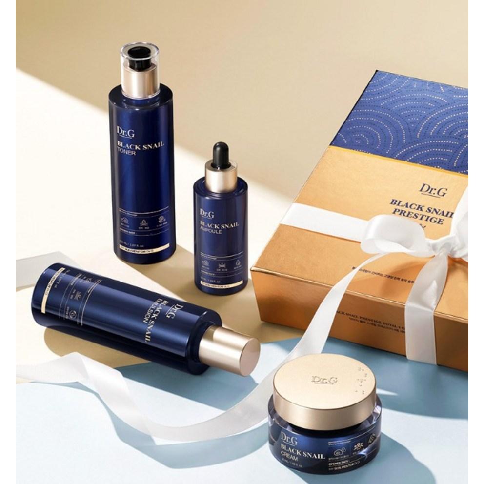 [Dr.G] Black Snail Prestige Toner + Emulsion + Ampoule + Cream + Shopping Bag 4-Piece Set, 2 Sets