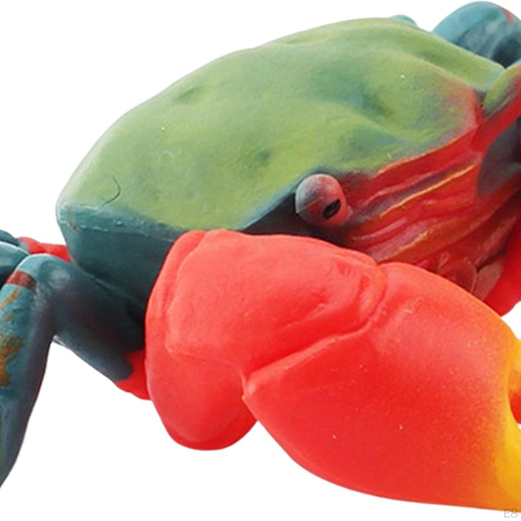 Hand Painted Mini Crab Figurines Model Realistic Detailed Action Figures for Children Kids