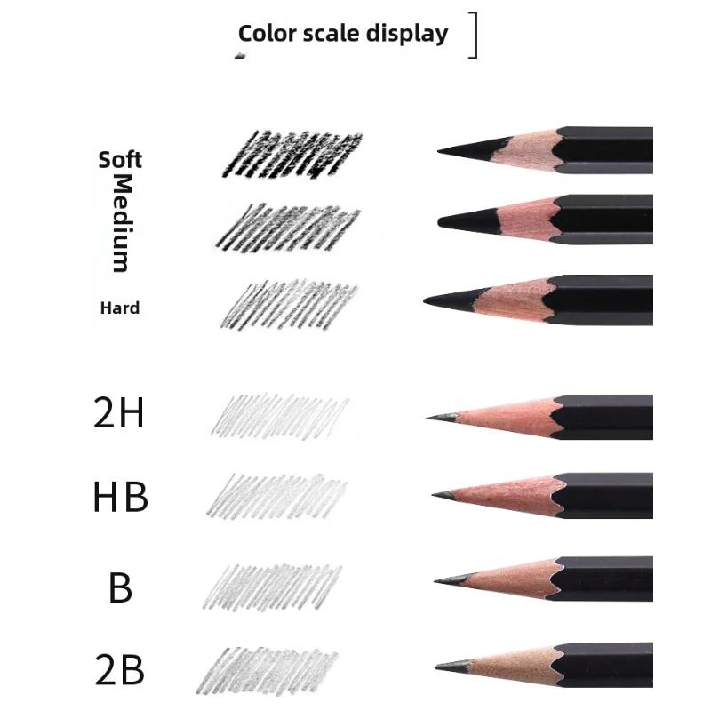 Pencil Soft Charcoal Pen Professional Sketch Charcoal Painting Brush Soft Carbon Pen Painting Supplies for Art Students