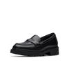 [Clarks] Loafers, Leather Shoes, Platform, Laurel Step, Women's, Black Leather, Size 23.0 Cm