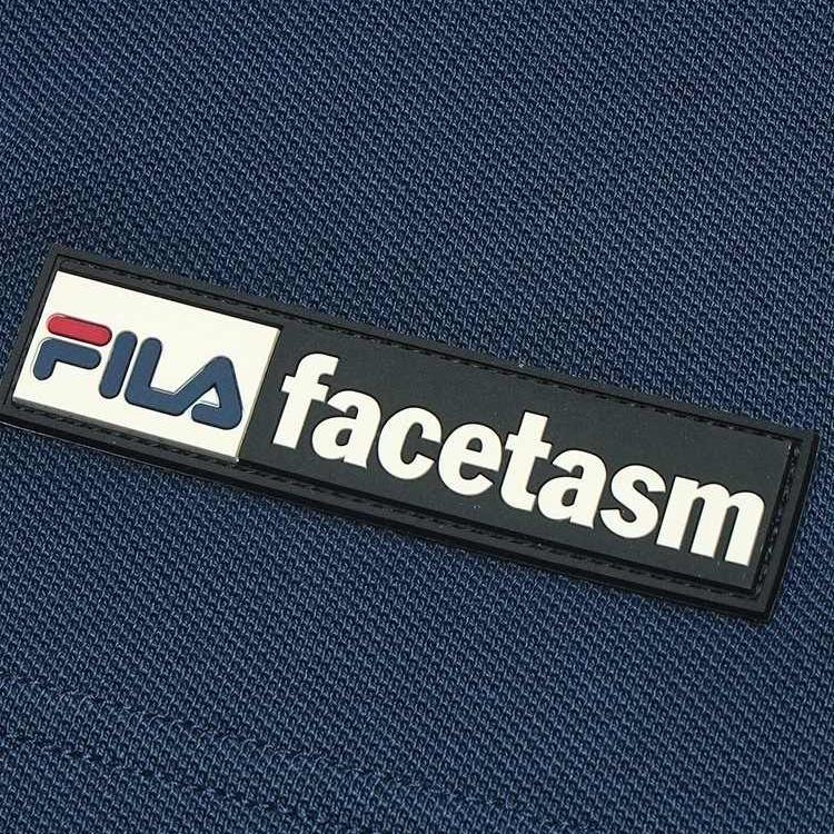 FILA Fusion x Facetasm Sport Loose Fit Short Sleeve Polo Shirt Men tops Blue T11M427101F-NV