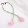 Versatile Curtain Ties 2Pcs Tulip Bud Ties, Decorative Tiebacks, Flower Buds Soft Rope Tiebacks for Bedroom Curtains Patio Drapes Macaron Color