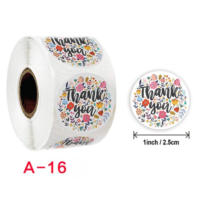 

500X цветочная наклейка «Спасибо» для скрапбукинга для упаковки, печать этикетки, наклейка на заказ