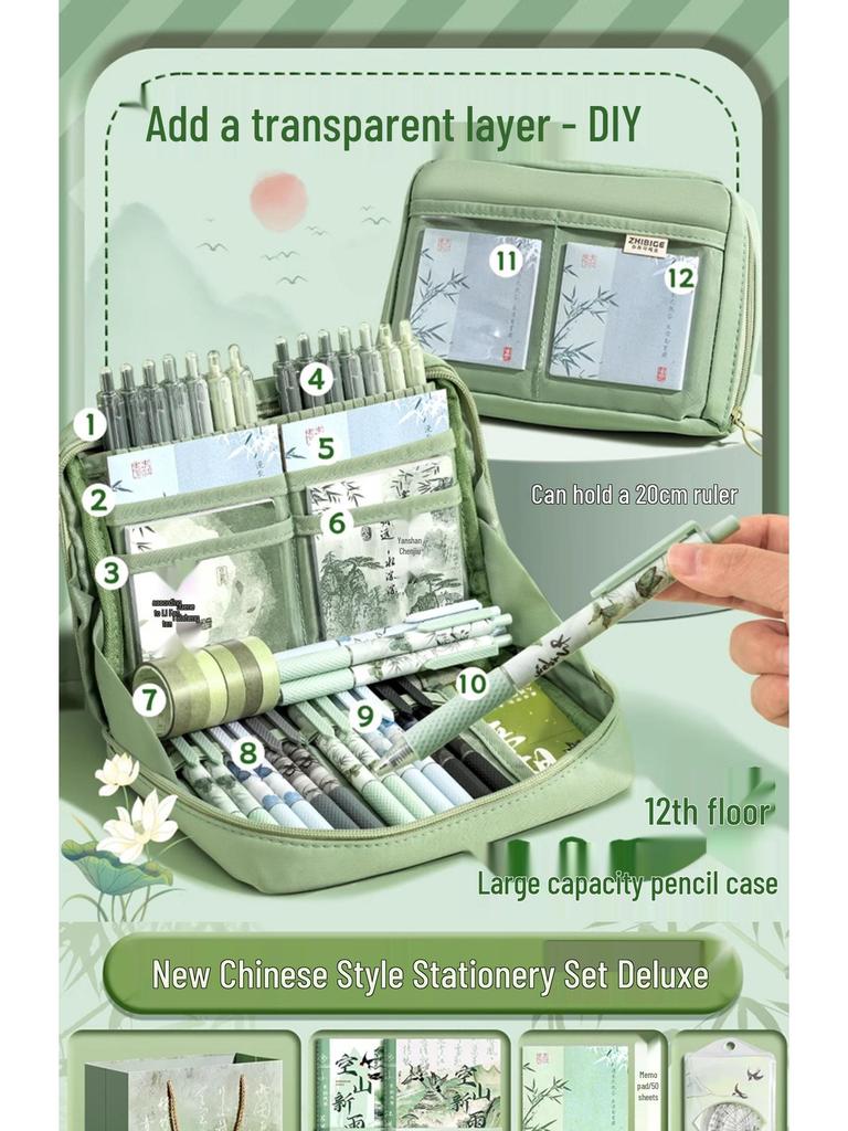 Chinese Style Stationery Gift Set for Students: Graduation Reward for Boys, Ideal for Primary To High School First Year Learning